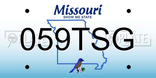 059TSG Missouri License Plate