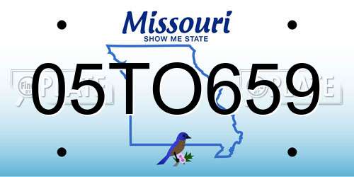 05TO659 Missouri License Plate