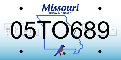 05TO689 Missouri License Plate