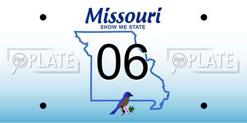 06 Missouri License Plate