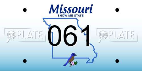 061 Missouri License Plate