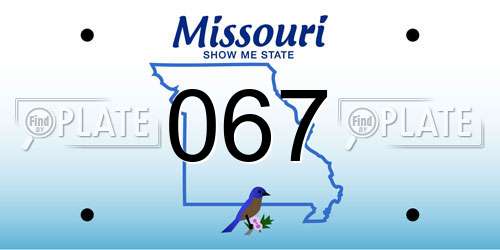 067 Missouri License Plate