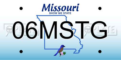 06MSTG Missouri License Plate