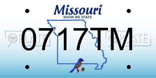 0717TM Missouri License Plate