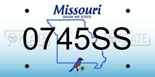 0745SS Missouri License Plate