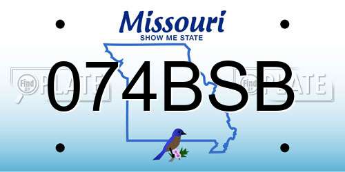 074BSB Missouri License Plate