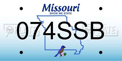074SSB Missouri License Plate