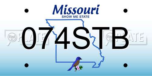 074STB Missouri License Plate