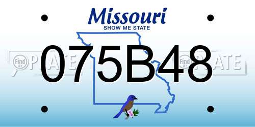 075B48 Missouri License Plate