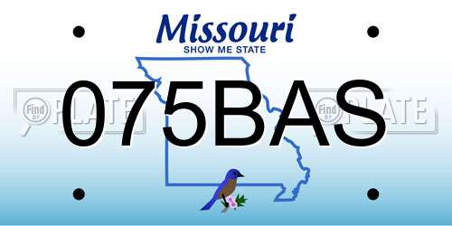 075BAS Missouri License Plate