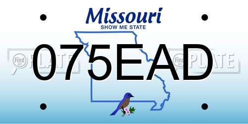 075EAD Missouri License Plate