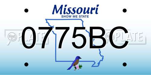 0775BC Missouri License Plate