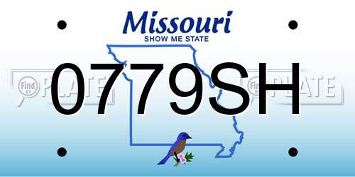 0779SH Missouri License Plate