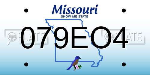 079EO4 Missouri License Plate