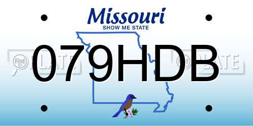 079HDB Missouri License Plate