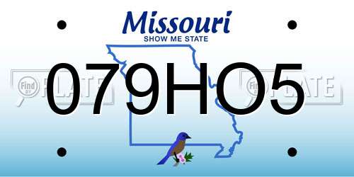 079HO5 Missouri License Plate