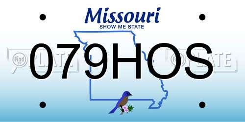 079HOS Missouri License Plate