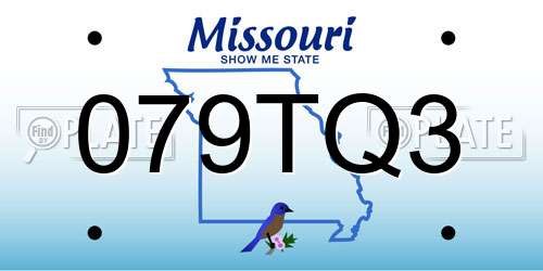 079TQ3 Missouri License Plate