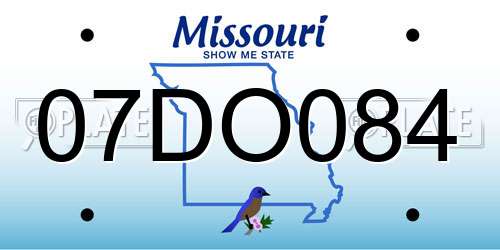 07DO084 Missouri License Plate