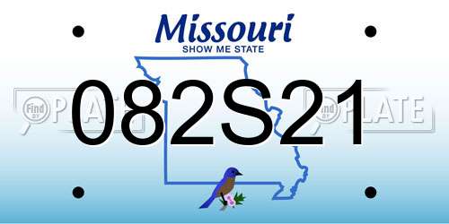 082S21 Missouri License Plate