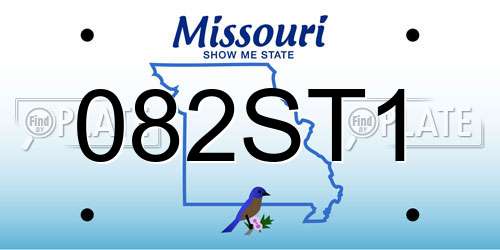082ST1 Missouri License Plate