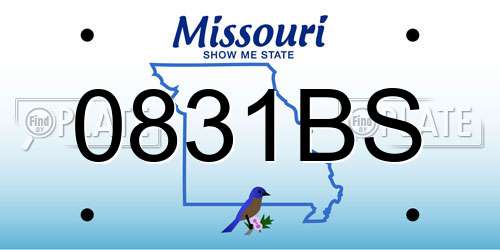 0831BS Missouri License Plate