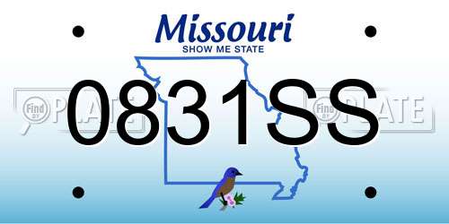 0831SS Missouri License Plate