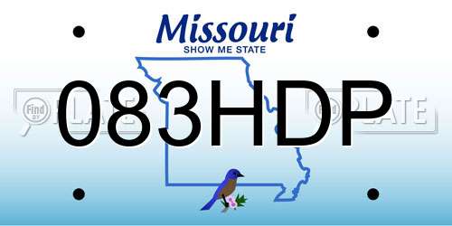 083HDP Missouri License Plate