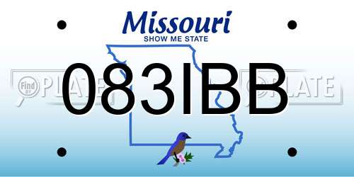 083IBB Missouri License Plate