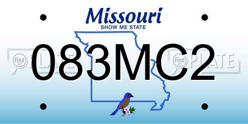 083MC2 Missouri License Plate