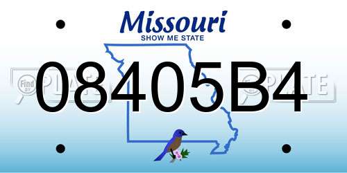 08405B4 Missouri License Plate