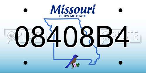 08408B4 Missouri License Plate