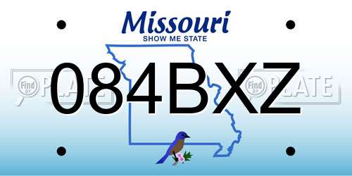 084BXZ Missouri License Plate
