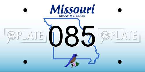 085 Missouri License Plate