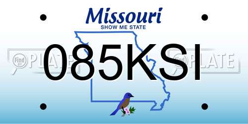 085KSI Missouri License Plate