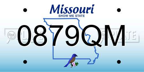 0879QM Missouri License Plate