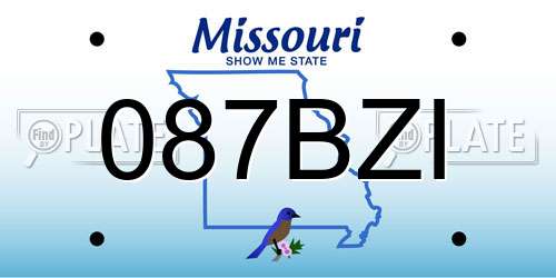 087BZI Missouri License Plate