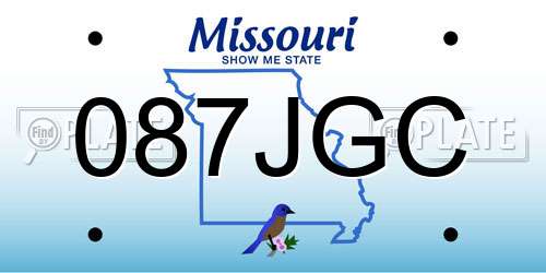 087JGC Missouri License Plate