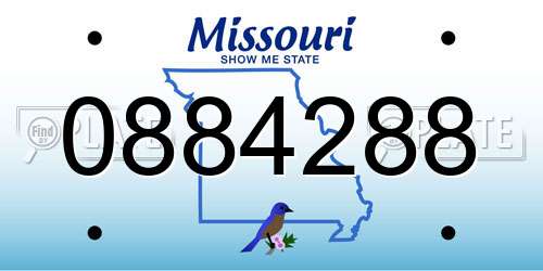 0884288 Missouri License Plate