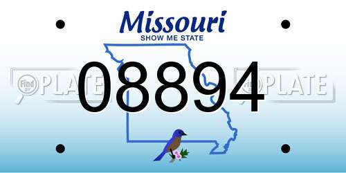 08894 Missouri License Plate