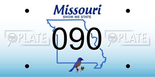090 Missouri License Plate