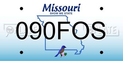 090FOS Missouri License Plate