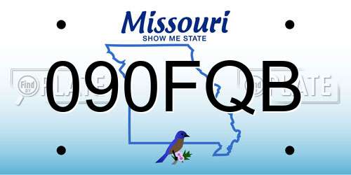 090FQB Missouri License Plate