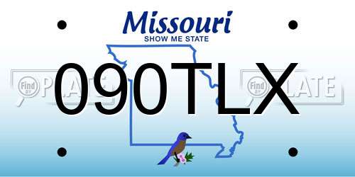 090TLX Missouri License Plate