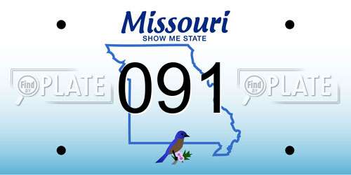 091 Missouri License Plate