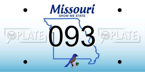 093 Missouri License Plate