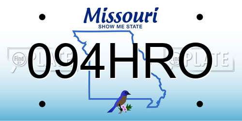 094HRO Missouri License Plate