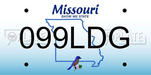 099LDG Missouri License Plate