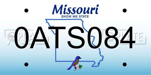 0ATS084 Missouri License Plate