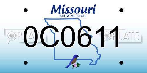 0C0611 Missouri License Plate